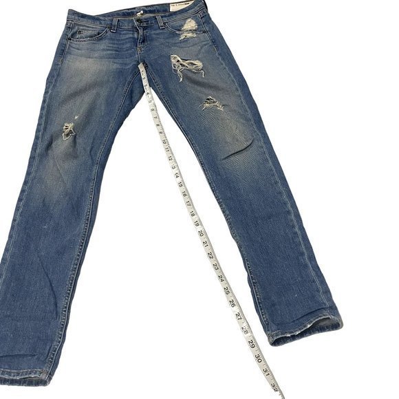 Rag & Bone Dre Distressed Ankle Slim Boyfriend Jeans in Atwater Size 26 - Picture 8 of 10
